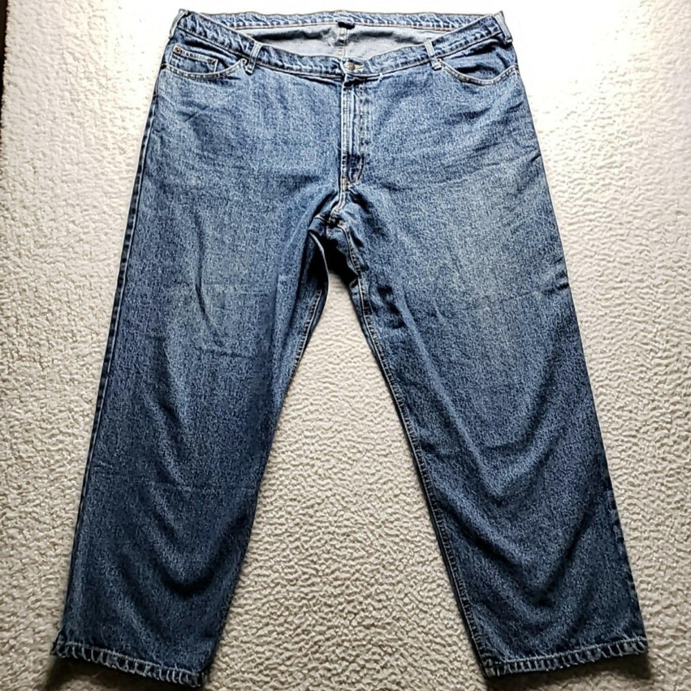 RK Brand Jeans Mens 44x29 Blue Relaxed Straight Denim Pants Medium Wash